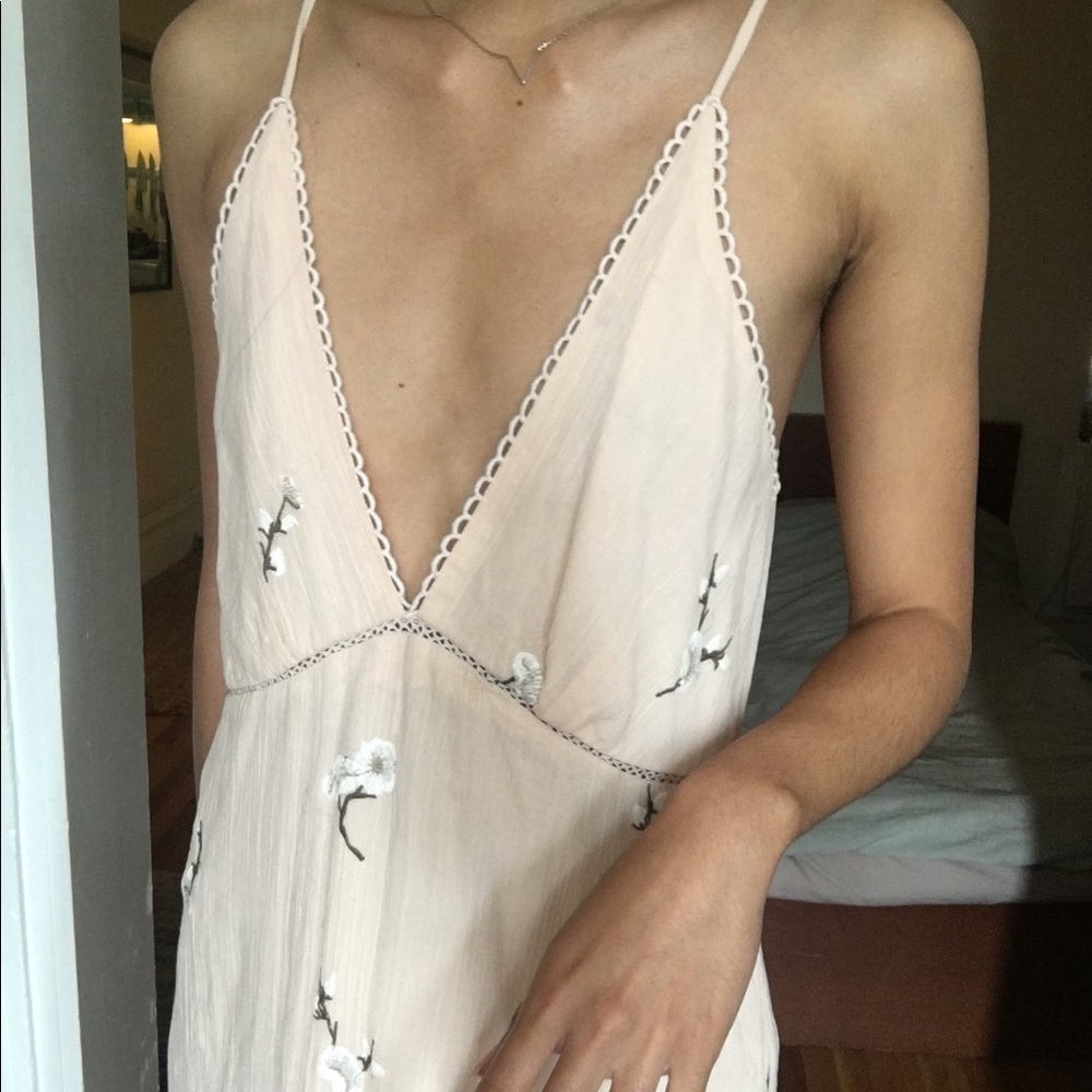 Pink pastel Floral midi dress